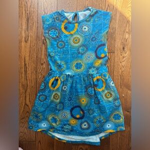 Princess Awesome Boy Wonder “Spin Cycle” Roulette Curves Cap Sleeve Dress Pocket